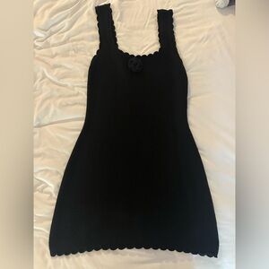 Black Knit Sleeveless Dress